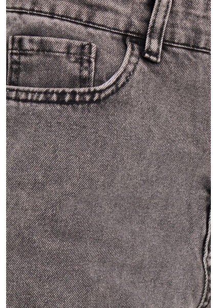 Kadın Slim Fit Dar Kesim Pamuklu Dar Paça Antrasit Jean Pantolon