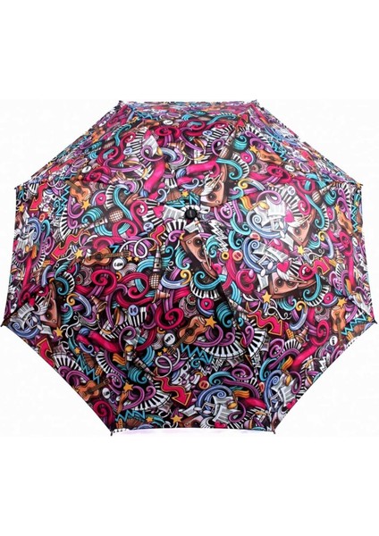 Renkli Müzik Desenli Katlanabilir Rüzgarlık, 8 Tellili, Dayanıklı, Şık, Hafif indirimleri