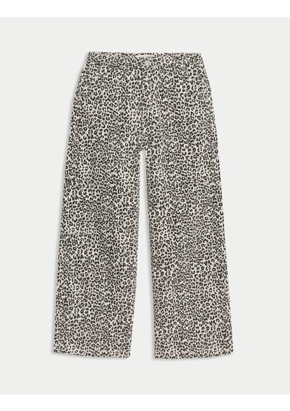 Saf Pamuklu Geniş Paça Pantolon (6-16 Yaş) fiyatları