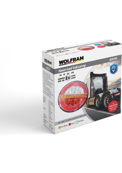 LED Yuvarlak 4 Fonksiyonlu Stop-Sinyal-Park Lambası 10-30V E9 Belgeli Sol - Wolfram 40130 fiyatları