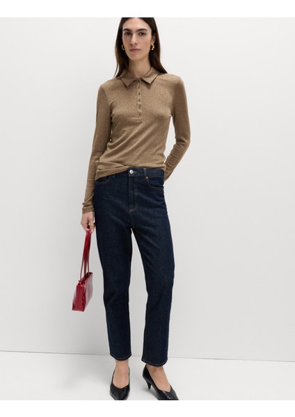 Uzun Kollu Düğme Detaylı Bluz fırsatları