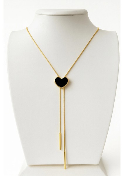 Onixli Kalp Model Çelik Kolye fiyatları