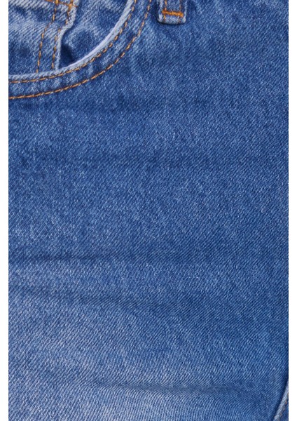 Kadın Slim Fit Dar Kesim Pamuklu Dar Paça Mavi Jean Pantolon