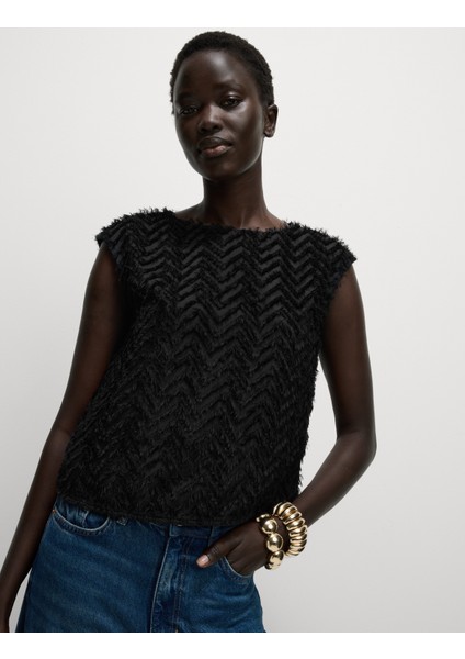 Jacquard Desenli Bluz