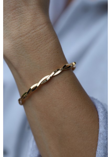 14 Ayar Altın Cimarlı Ajda Sarmal Kelepçe