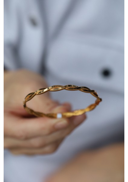 14 Ayar Altın Cimarlı Ajda Sarmal Kelepçe indirimleri