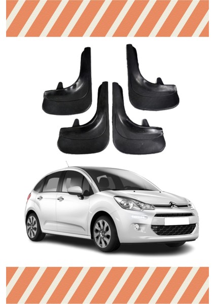 Citroen C3 2011-2015 4'lü Tozluk Çamurluk Paçalık