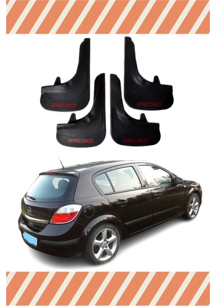 Opel Astra H Hb 2004-2015 Racing Yazılı 4'lü Tozluk Çamurluk Paçalık