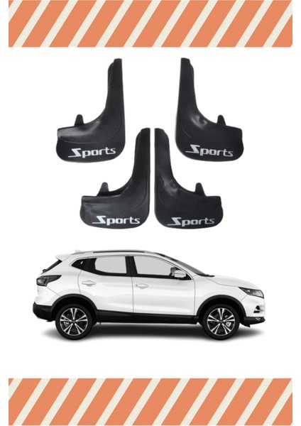 Nissan Qashaqai Sports Yazılı 4'lü Tozluk Çamurluk Paçalık