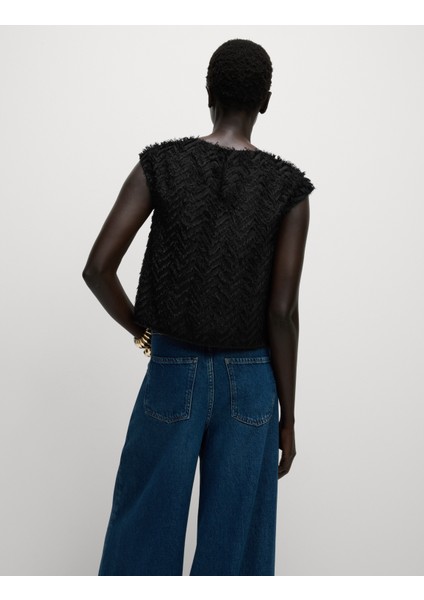 Jacquard Desenli Bluz