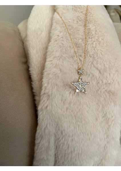 14K Altın Kaplama Çift Yıldız Kolye modelleri
