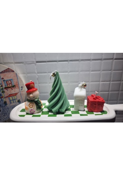 Yılbaşı 4 Lü Mum