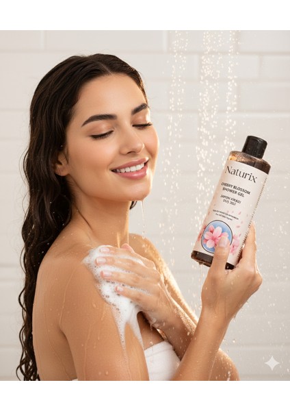 Nature Sarımsaklı Şampuan 500 ml + Naturix Japon Kirazı Çiçeği Duş Jeli 400 ml Set Bakım