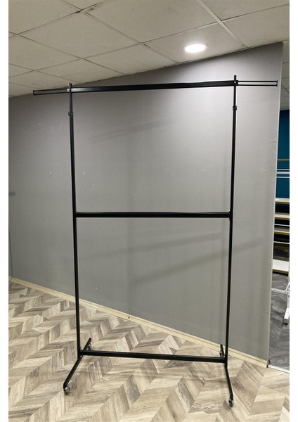 Yandan Çıkmalı Çift Katlı Ayarlı Konfeksiyon Askılığı Boyalı fiyatları