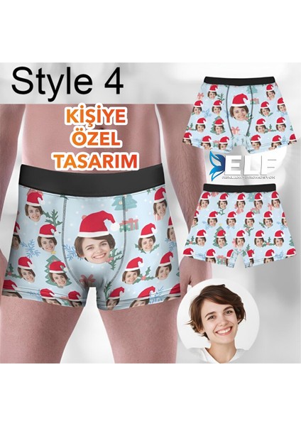 Kişiye Özel Yılbaşı Boxer Resimli Fotoğraflı