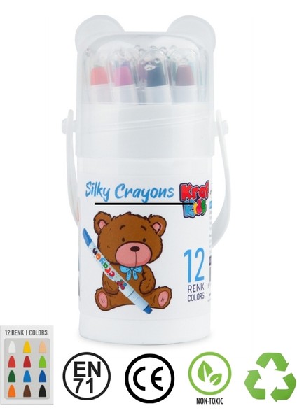 Kids Pastel Boya Silky Crayon 12'li