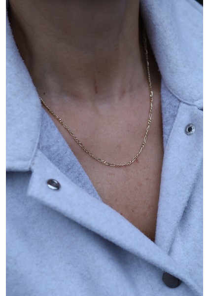 14 Ayar Altın Ince Figaro Model Zincir fiyatları