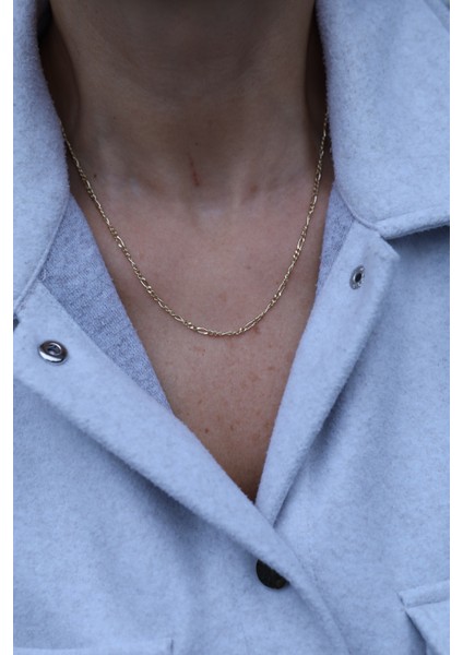 14 Ayar Altın Ince Figaro Model Zincir modelleri