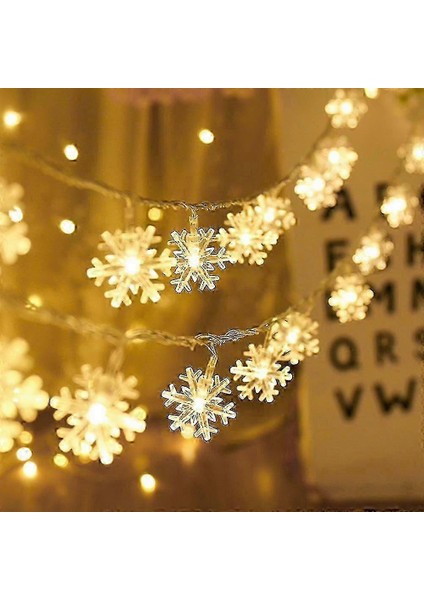 5 Metre 28 LED Kar Tanesi Işık – Pilli – 2 Fonksiyonlu – Gün Işığı