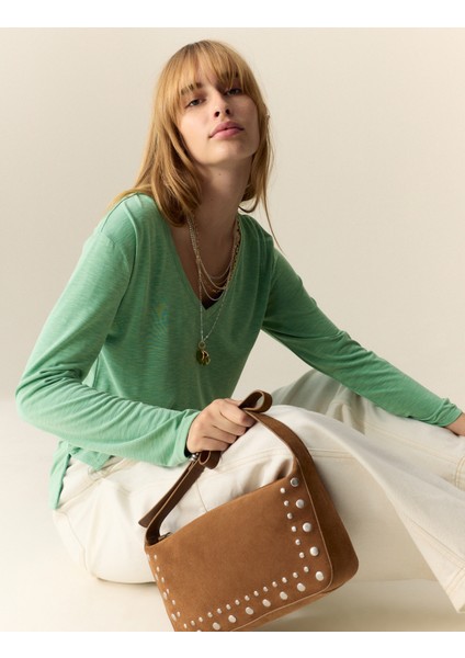 V Yaka Triko Bluz modelleri