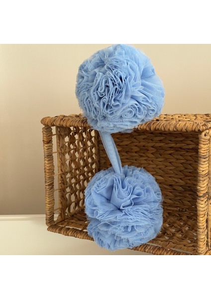 Bebe Mavisi Ponpon Aksesuar Cibinlik