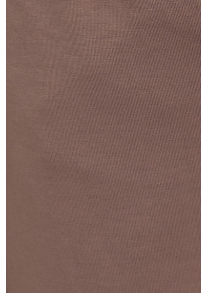 Kadın Relax Fit Rahat Kesim Modal Kumaş Beli Bağlamalı Lastikli Jogger Açık Kahve Pantolon