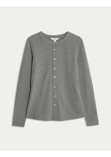 Düğme Detaylı Hırka