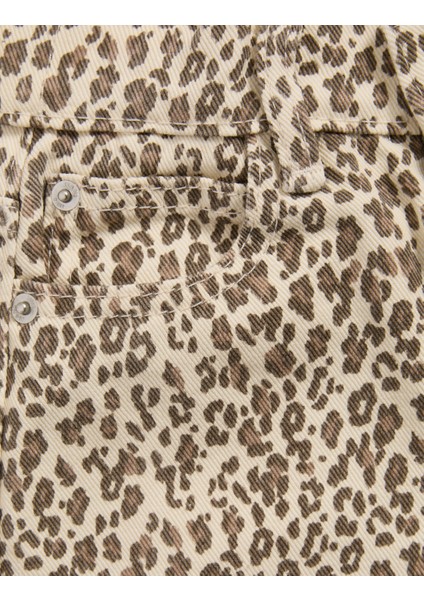 Denim Leopar Desenli Jean (2-10 Yaş) fiyatları