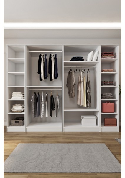 Ases ESL532 Geniş Gardırop 6 Kapaklı Derin 13 Adet Derin Raf 3 Adet Askılık fiyatları