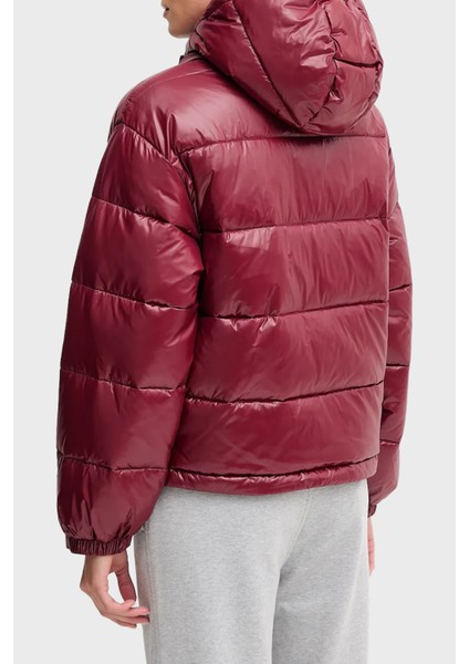 Kapitoneli Loose Fit Kapüşonlu Parlak Şişme Mont LV047D505GGEX Bayan Mont LV047D505G Gex modelleri