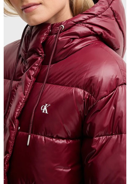 Kapitoneli Loose Fit Kapüşonlu Parlak Şişme Mont LV047D505GGEX Bayan Mont LV047D505G Gex fırsatları