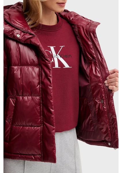 Kapitoneli Loose Fit Kapüşonlu Parlak Şişme Mont LV047D505GGEX Bayan Mont LV047D505G Gex indirimleri