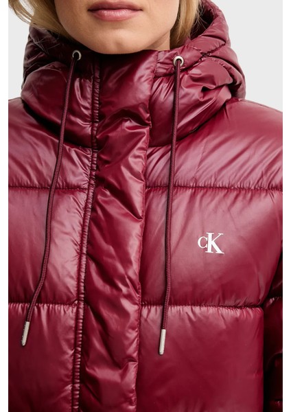 Kapitoneli Loose Fit Kapüşonlu Parlak Şişme Mont LV047D505GGEX Bayan Mont LV047D505G Gex