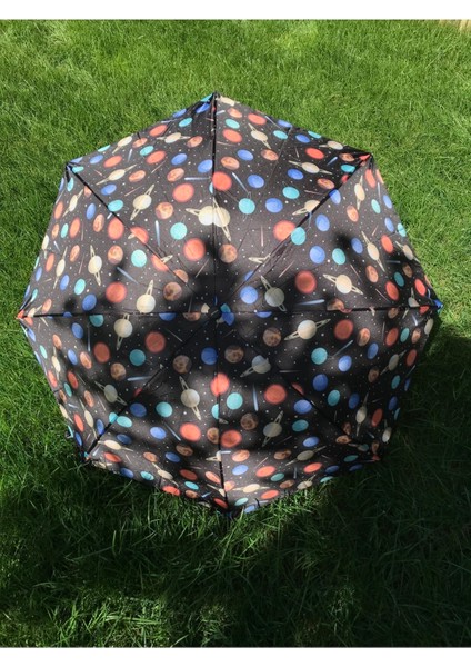 Renkli Gezegen Tasarımlı Unisex Şemsiye, Şık ve Kullanışlı Yağmur Koruyucu fiyatları