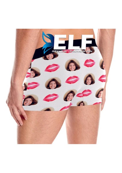 Kişiye Özel Resimli Öpücüklü Boxer fiyatları