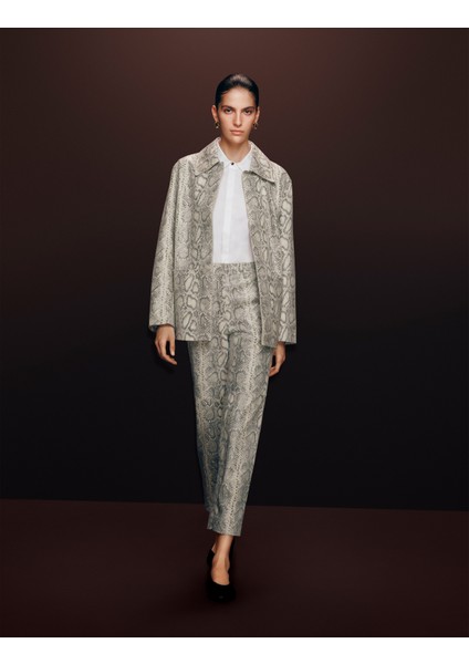 Deri Düz Paça Pantolon