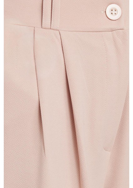 Kadın Regular Fit Klasik Kesim Yüksel Bel Geniş Paça taş Pantolon