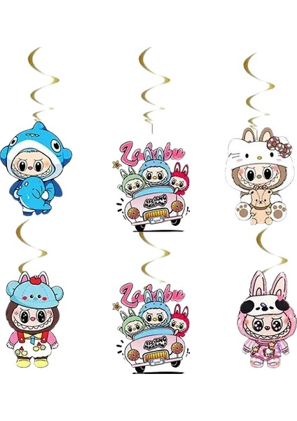 Tavan Sarkıt Süsü Labubu 6 Lı Paket Helezon Assmal fiyatları