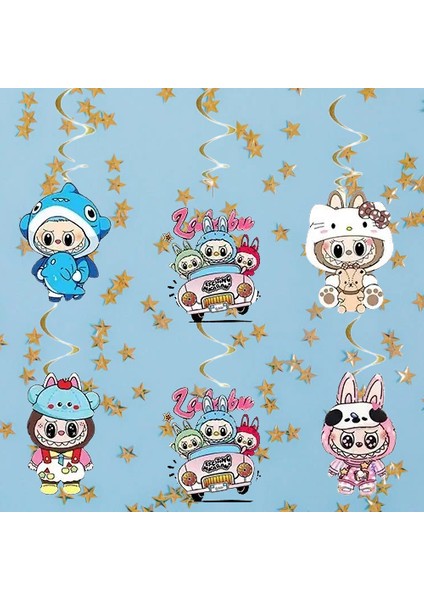 Tavan Sarkıt Süsü Labubu 6 Lı Paket Helezon Assmal fırsatları