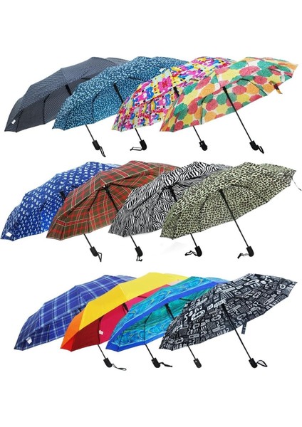 Turuncu Otomatik Bayan Şemsiye 10 Tel, Şık ve Hafif Koruma