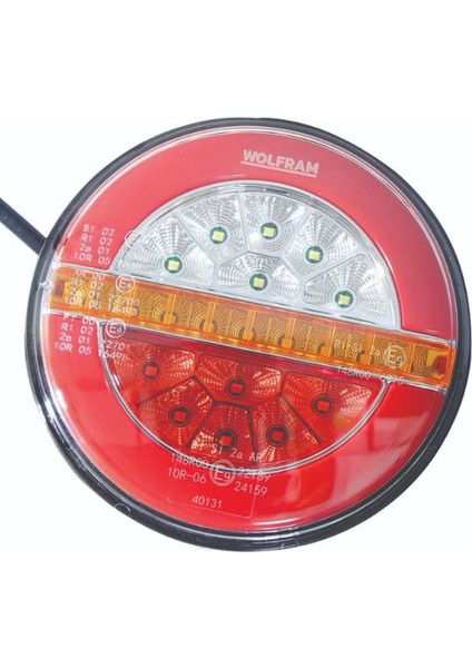 LED Yuvarlak 4 Fonksiyonlu Stop-Sinyal-Park-Geri Vites 10-30V E9 Belgeli Sağ - Wolfram 40131
