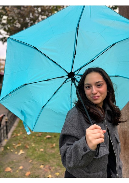 8 Telli Tam Otomatik Rüzgar Dayanıklı Mavi Şemsiye GB20298 fırsatları