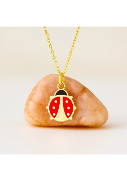 14 Ayar Altın Uğur Böceği Şans Kolye