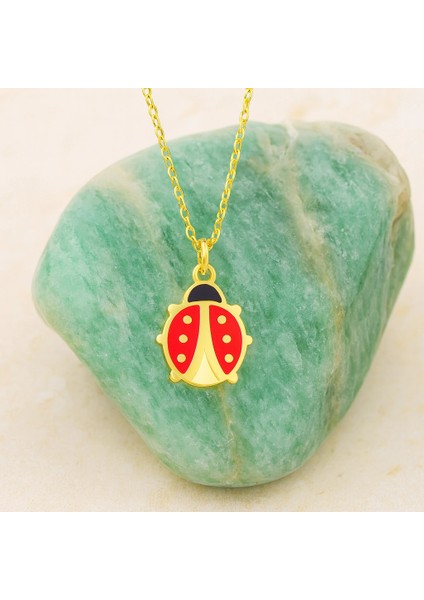 14 Ayar Altın Uğur Böceği Şans Kolye modelleri