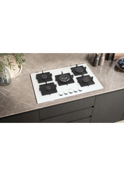 EN7B2QP30O IQ300 Gazlı Ocak 75 cm Sert Cam, Beyaz fırsatları