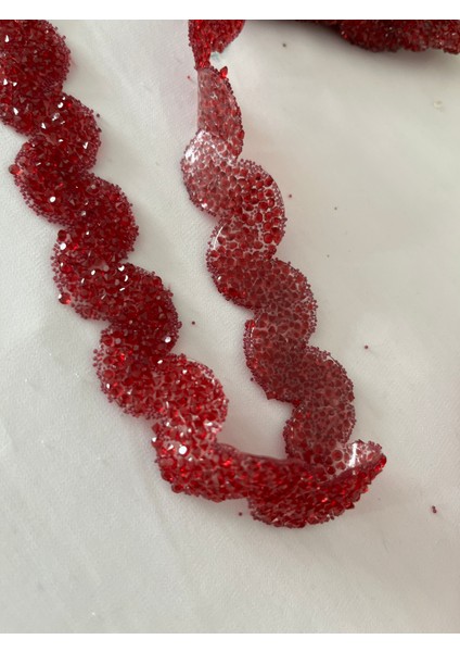 Su Yolu Desen Ütüyle Yapışan Şerit Aplik - 1 Metre - Bordo fiyatları