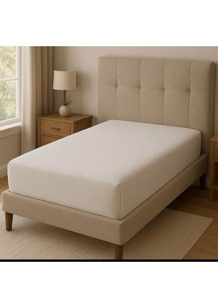 Pamuk Saten Tek Kişilik Lastiksiz Çarşaf