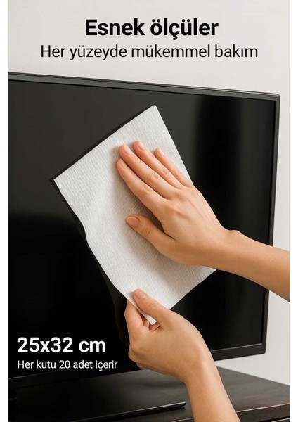Kullan-At Temizlik Bezi – 25X32 cm | 20 Adet | Mop Uyumlu | Tekrar Kullanılabilir