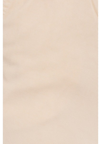 Kadın Regular Fit Klasik Kesim Pamuklu Geniş Paça Bej Pantolon