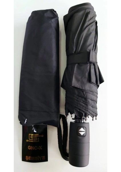 Siyah Mikro Fiber 8 Telli Otomatik Rüzgar Dayanıklı Şemsiye fiyatları